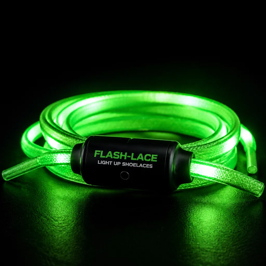 FLASH-LACE Light Up Shoelaces with bright neon glow