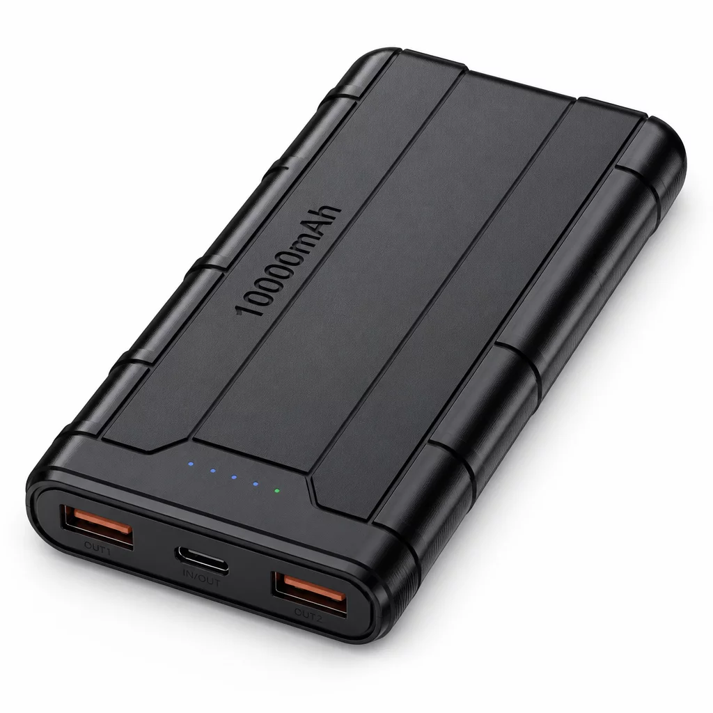POWER-BANK 10000mAh portable charger in rugged casing